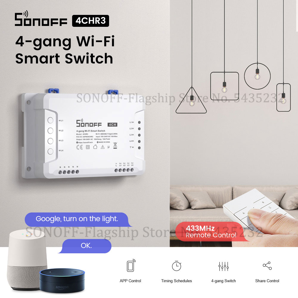 Relay Module 1 Channel - Itead SONOFF 4CH R3 Wifi 무선