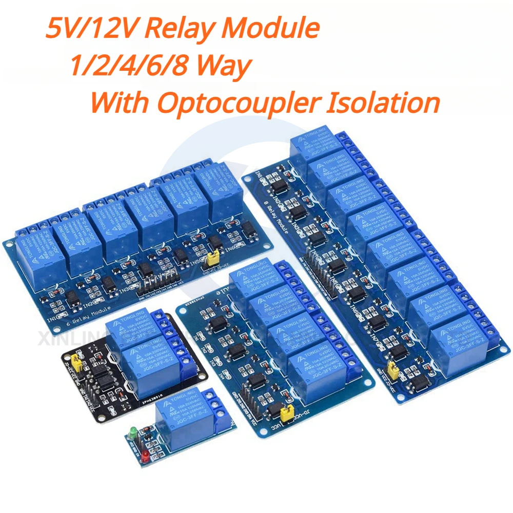Relay Module 1 Channel - 5/12V 1/2/4/6/8 채널 릴레이 모듈(광커플러 릴레이