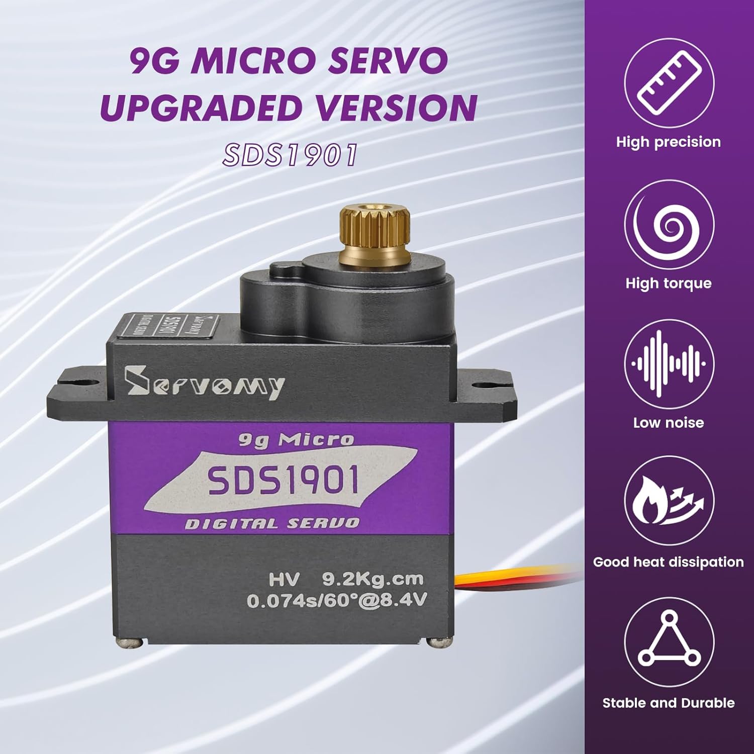 Servo Sg90 - SERVOMY-SDS1901 디지털 9G 마이크로 코어리스 서보
