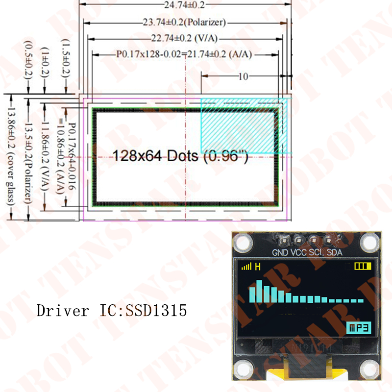 TENSTAR 0.96 인치 OLED SSD1306 흰 - Ssd1306 리뷰 및 가격