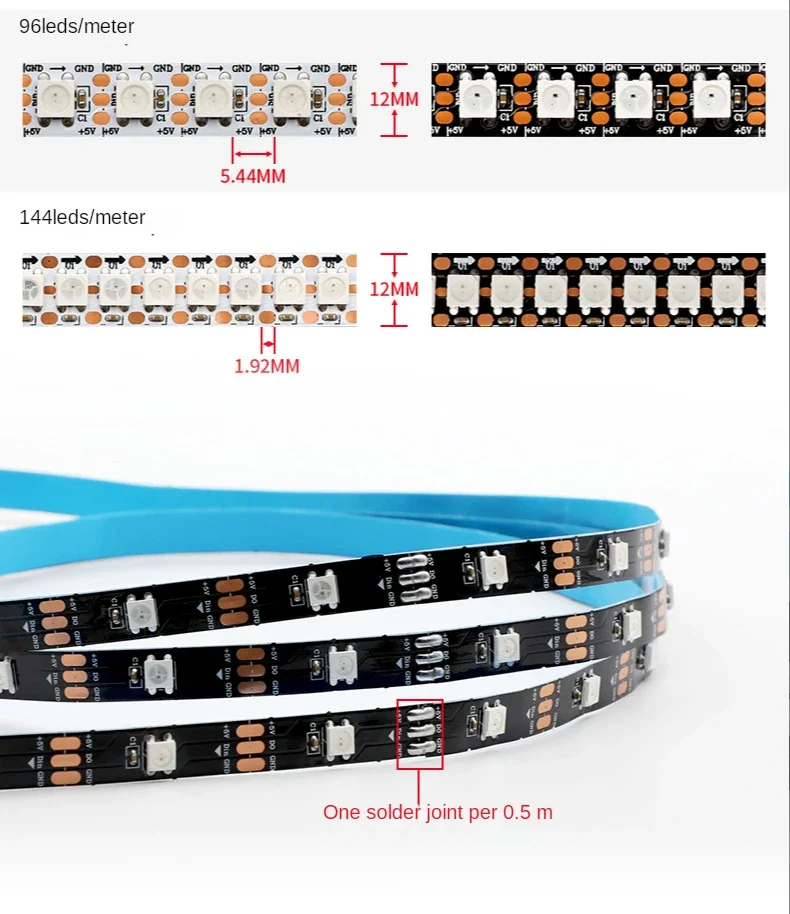 WS2812B 스마트 LED 스트립 라이트 30/60/ - Ws2812B Strip 5V 리뷰 및 가격