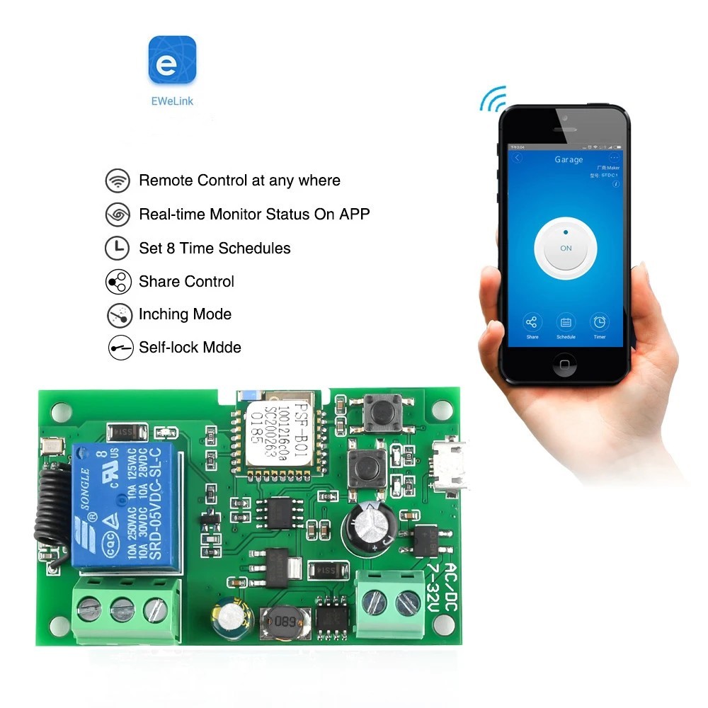 Ewelink AC/DC 5V 7V-32V EWelin - Relay Module 1 Channel 리뷰 및 가격