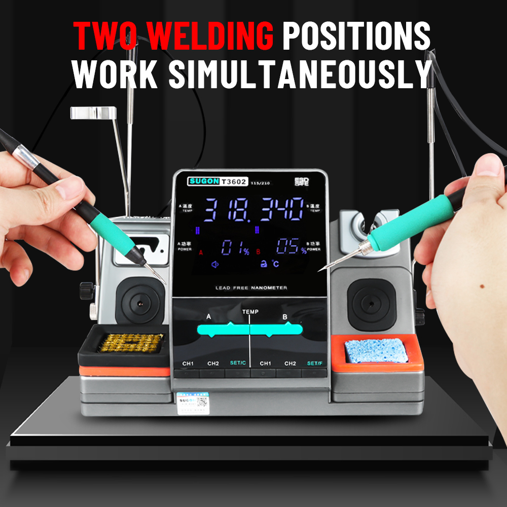 SUGON T3602 240W 납땜 스테이션 이중 핸들 - Soldering Iron Temperature Probe 리뷰 및 가격