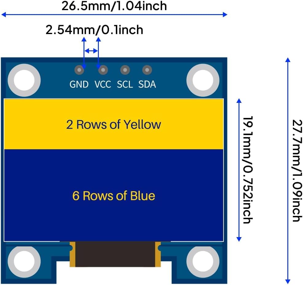 3PCS 0.96 인치 OLED 디스플레이 스크린 모듈 - Ssd1306 리뷰 및 가격