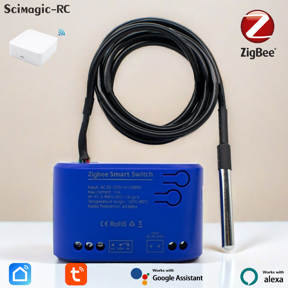 Zigbee 온도 스마트 스위치 1 갱 7-32V AC - Relay Module 1 Channel 리뷰 및 가격