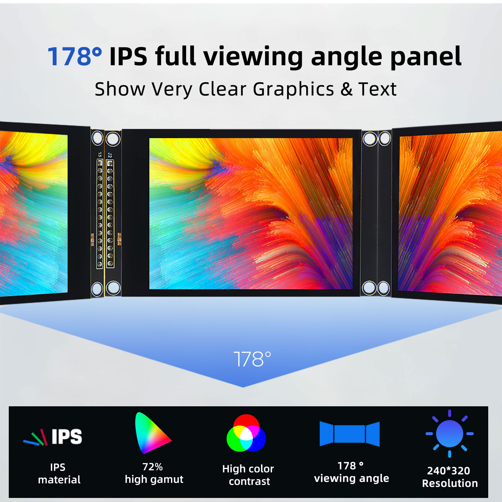 SPI TFT LCD 스크린, 다채로운 IPS 정전식  - Ili9341 리뷰 및 가격