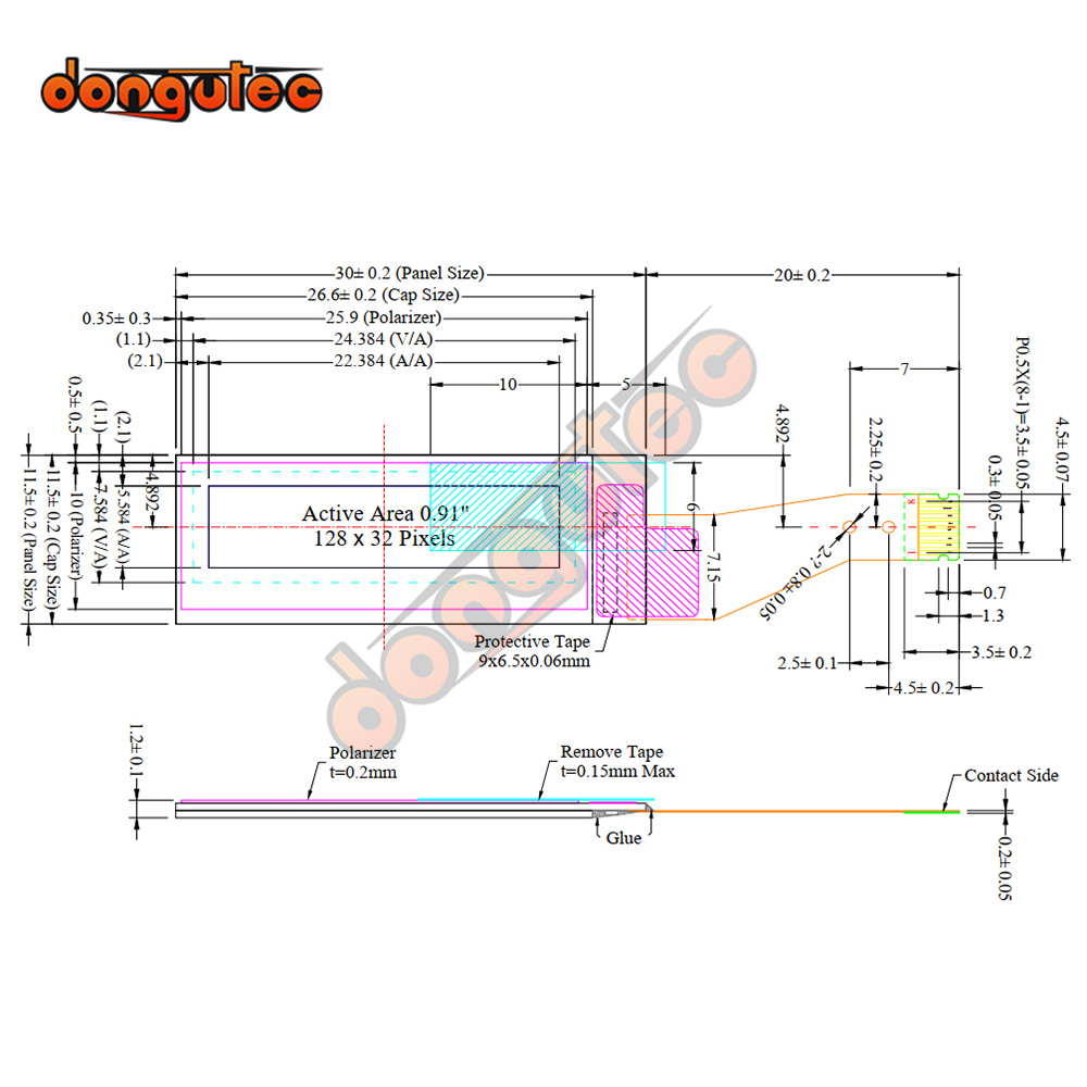 0.91 OLED 디스플레이, 화이트 컬러, 8 핀 S - Ssd1306 리뷰 및 가격