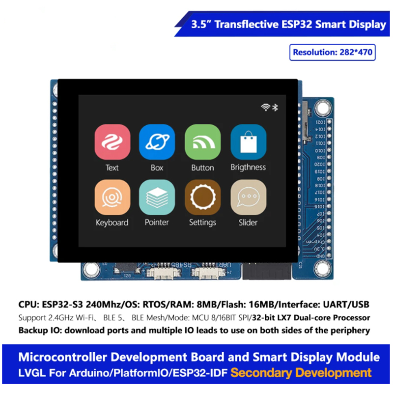 3.5인치 트랜스플렉티브 TFT LCD 282X470  - Ssd1306 리뷰 및 가격